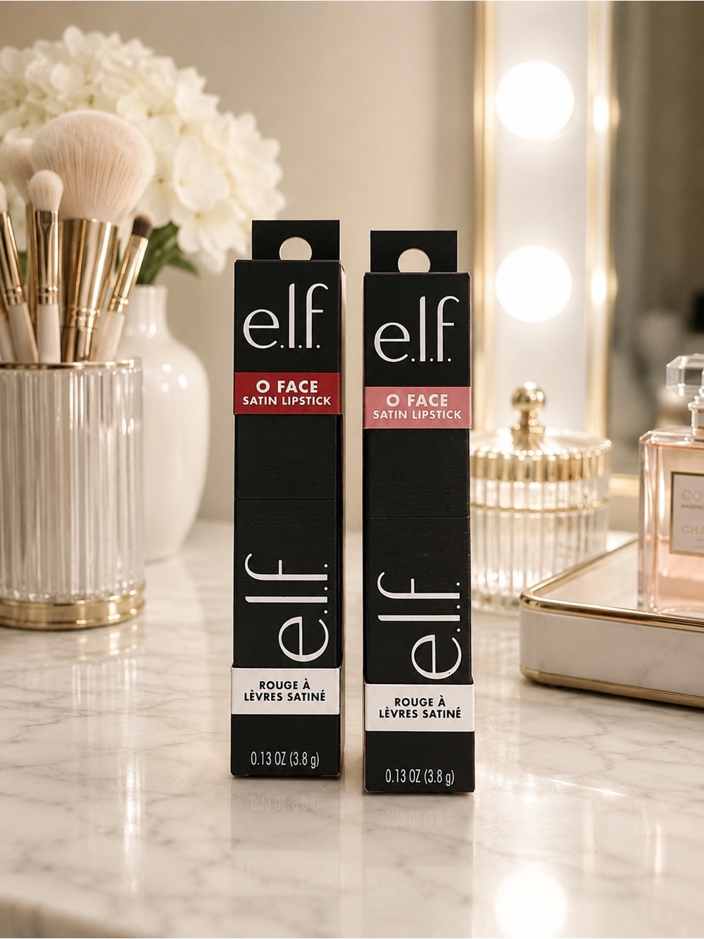 e.l.f. O Face Satin Lipstick Bundle – No regrets and Dirty Talk! BNIB!